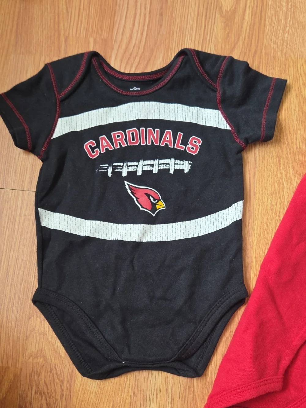 Arizona Cardinals Baby 12M Tshirt Bodysuit NFL Football 3pc NEW Team Logo Red
